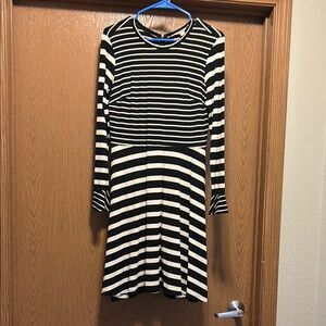 Loft Striped Black and White Women's Dress